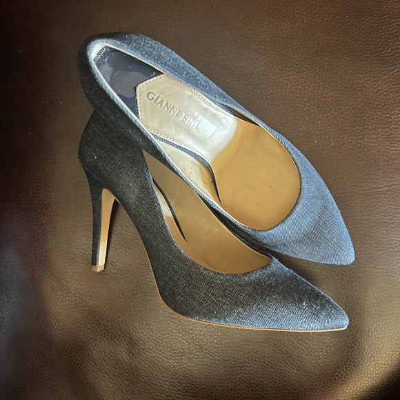 Denim high heel shoes - Picture 3 of 3